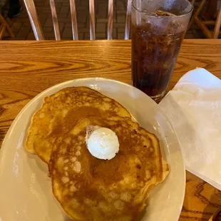 CB Pancakes w/ my caffeine (Coca-Cola). Lol