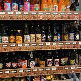 a variety of sodas