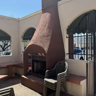 Patio with Fireplace (I&apos;ve never seen anyone use it.)