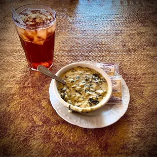 Spinach and Artichoke Soup.....delicious.