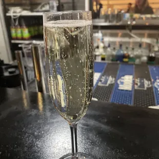 Champagne, on a casual Friday night