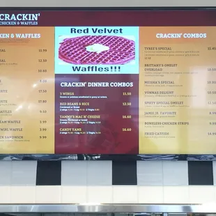 Menu Board. You have to ask about the $5.99 and FB $6.99 specials.