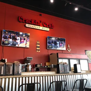 Bar seating area