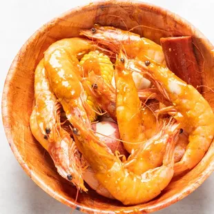 a bowl of shrimp