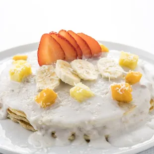 Orchard Pancake with Haupia Syrup