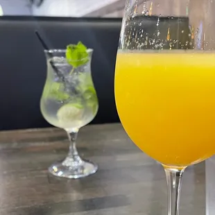 Mojito &amp; mimosa (left to right)