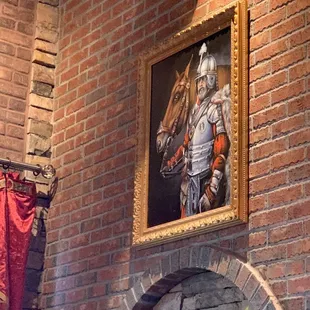 a painting of a knight