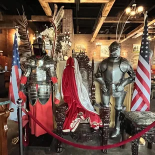 a row of armor