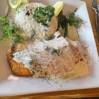 Salmon in Lemon-Caper Sauce