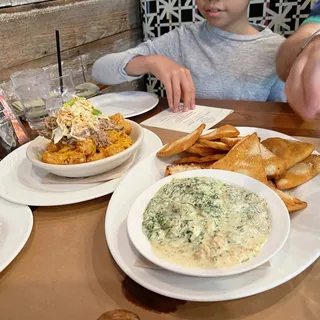Crab Dip with Spinach and Artichoke Hearts