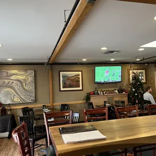 Dining area with TV