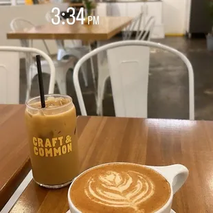 Beyond delicious!  VANILLA CHAI LATTE - Small and Iced Caramel LATTE - Small Can&apos;t go wrong with either.