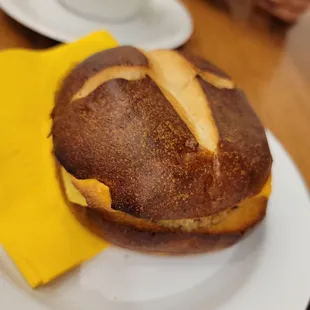 Vegan sausage sandwich