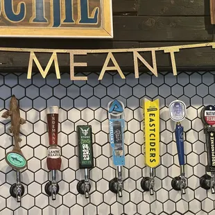 A selection of taps. From local to delicious raspberry brew.