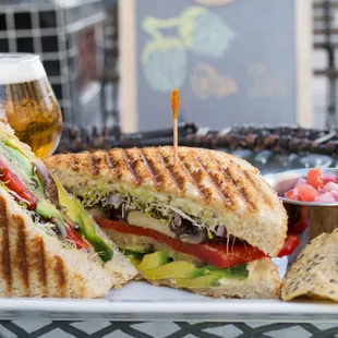 The Bellanzana - Roasted eggplant, red peppers, Portobello mushroom, and a little more to tie it all in.