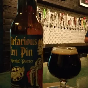 Nefarious Ten Pin Imperial Stout Great selection of beer gets updated often. Both bottle and draft.