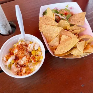 Elote + Chips and Guac