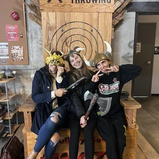 TI was kind enough to take our photo in the big chair