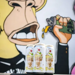 Froth brewing CO Flothsty tan conditioned on banana purée and vanilla ice cream