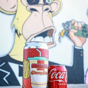 450 North Super size cherry coke 32 oz can