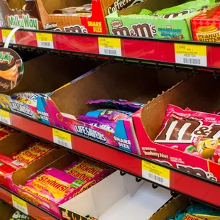 a variety of snacks on display
