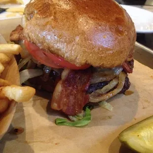 Peanut Butter Sriracha Bacon Burger