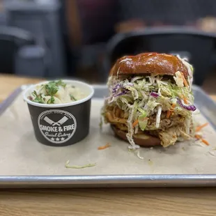 Vegan Sando and garlic mash