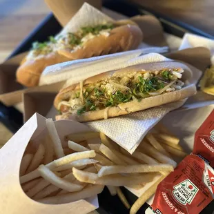 4 cheese dog and large fries