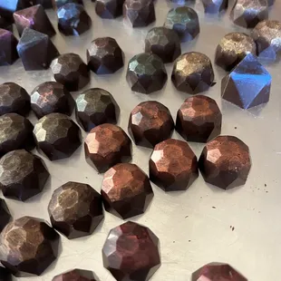 Chocolate Jewels before they are packed