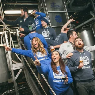 What is that over there? Probably just some shiny brewing tanks.