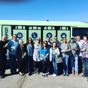 Group shot after brewery number 1!