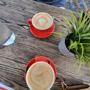 Cappuccino with a tiny brownie bite