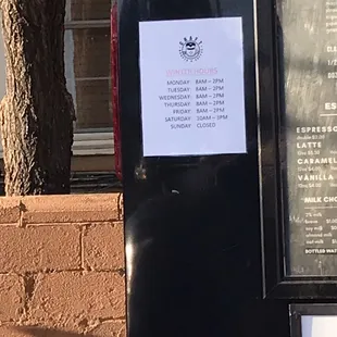New hours.