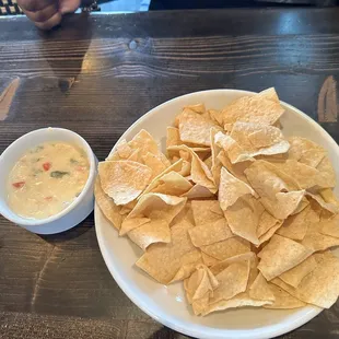 Chips and Queso dip