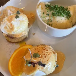Fried Green Tomato and Crab Cake Benedict