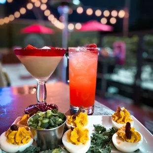 Blue Ribbon Deviled Eggs 5/5 Rose Margarita 5/5 Pretty In Pink (seasonal) 5/5