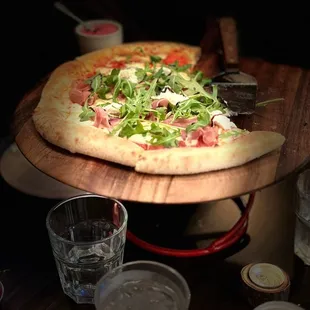 pizza on a wooden board