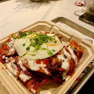 $16.50  |  Pork Carnitas Chillaqulles w/Egg |  02.13.23