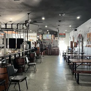 Inside the brewing area