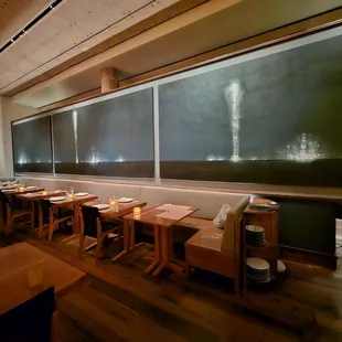 interior, sushi and sashimi