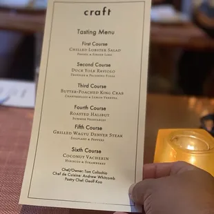 Summer menu. Believe we were there in September