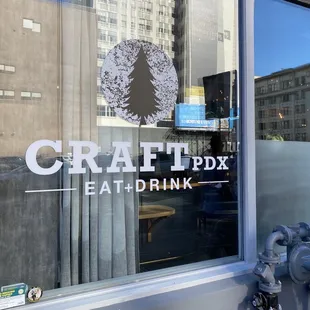 the front window of a craft pdx