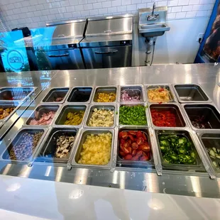 a variety of salads