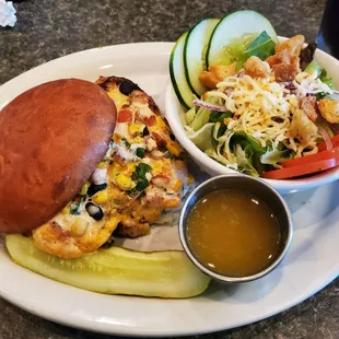 Fiesta chicken &amp; salad.