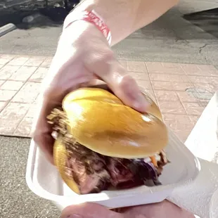 Pulled pork sandwich