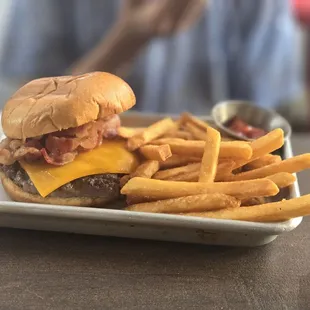 Bacon Cheese Burger.  Normally $15.95.   Tuesday special $12.