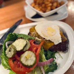 craft burger for breakfast