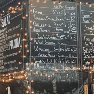 The Legendary Craft Chalkboard with all of the amazing beers + specials + food menu