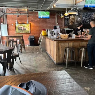 the bar