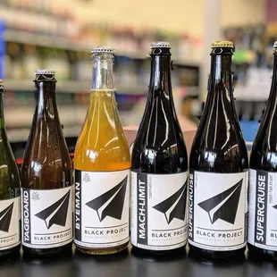 a variety of bottles